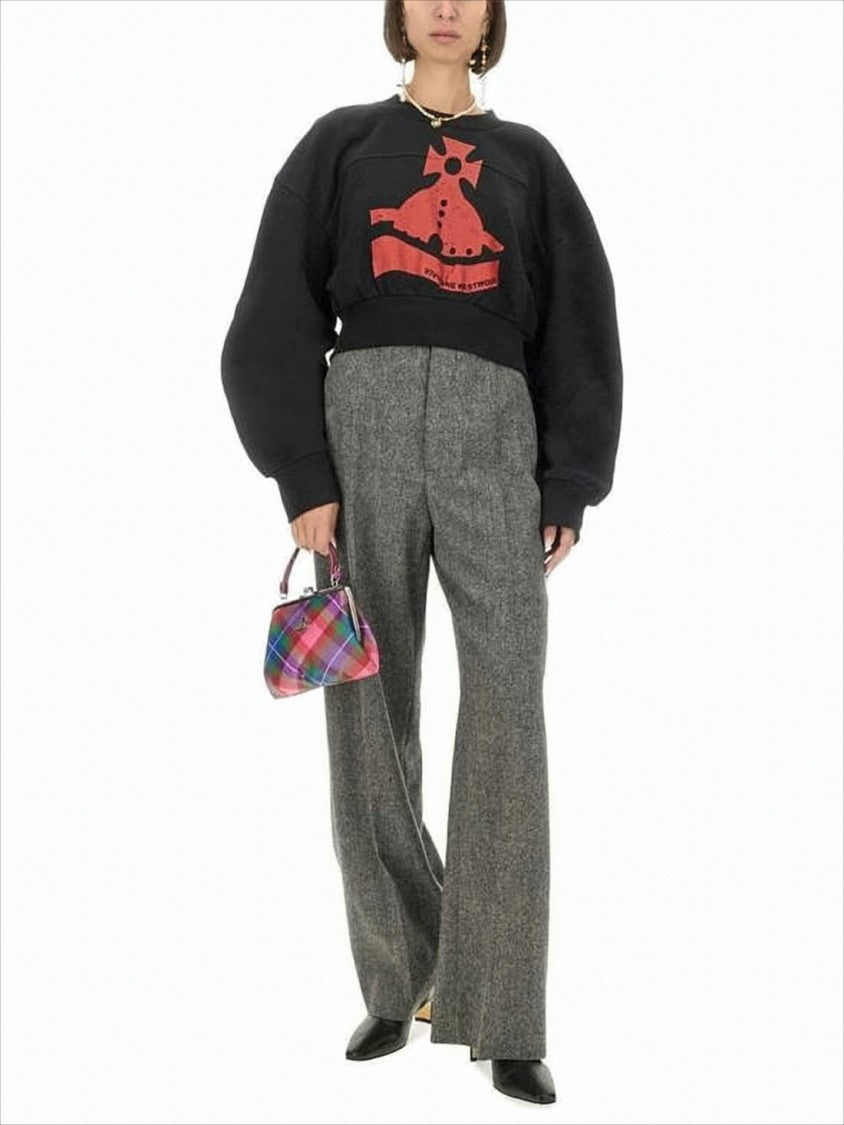 Vivienne Westwood Cropped Long-Sleeve Top With Puffed Sleeves