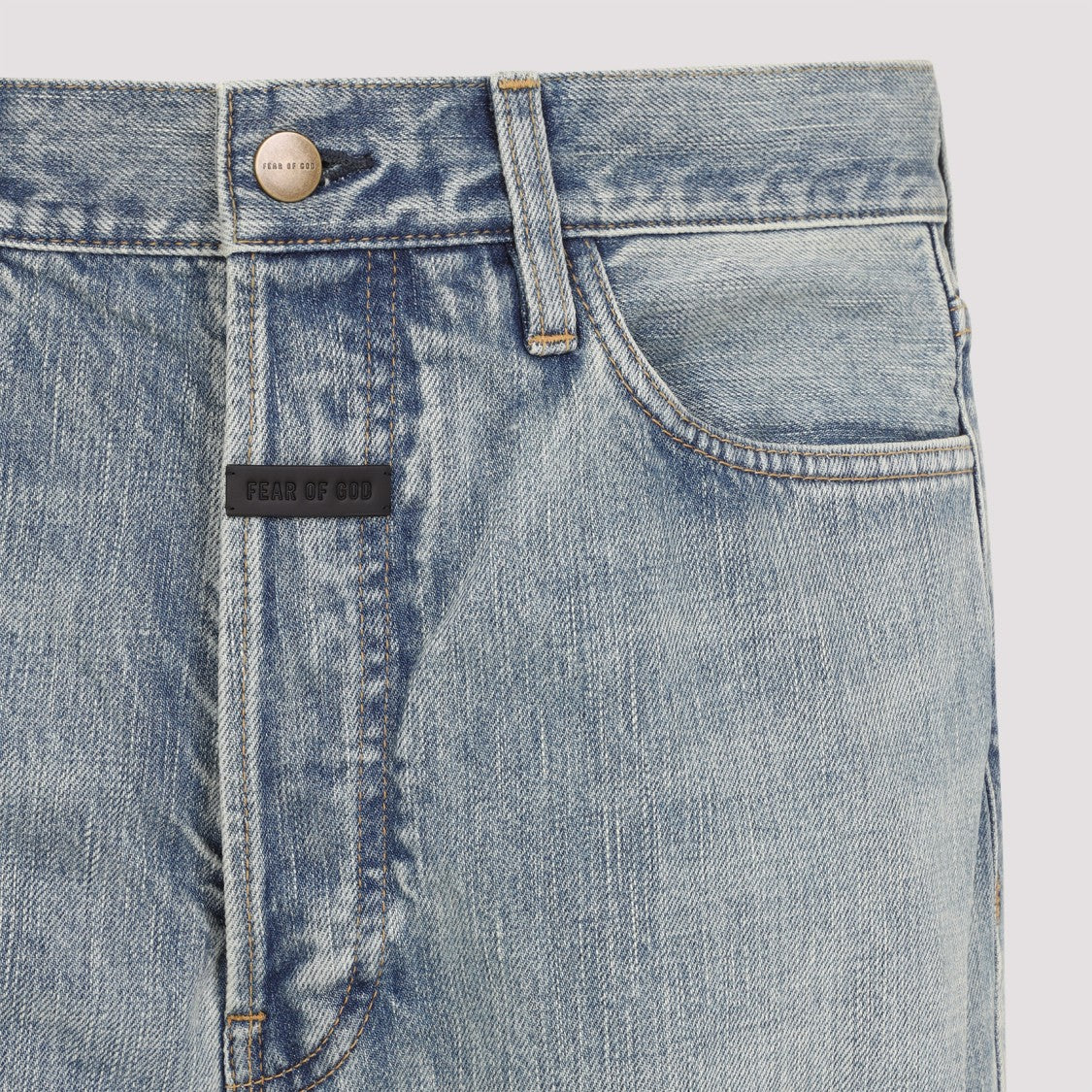Fear Of God 80S 5 Pockets Light Blue Cotton Jeans