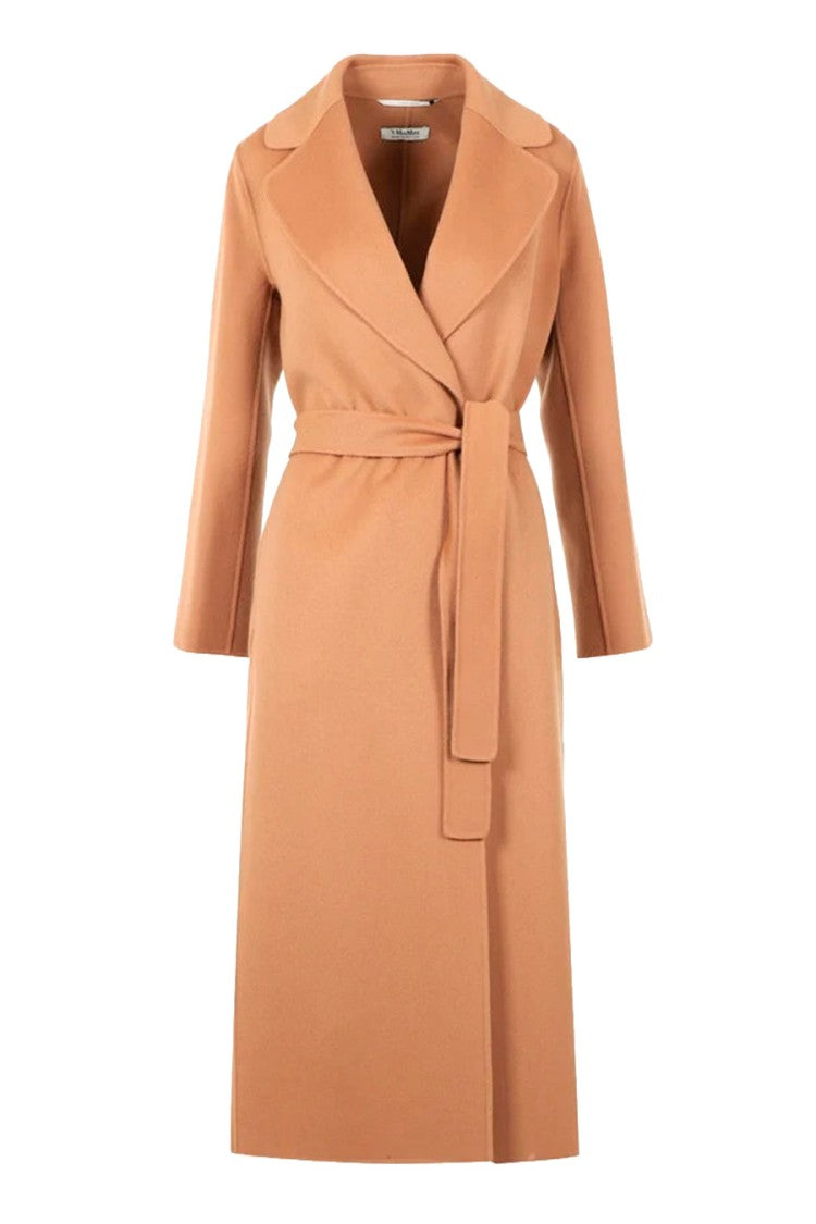 Max Mara Camel Poldo Belted Wrap Wool Coat