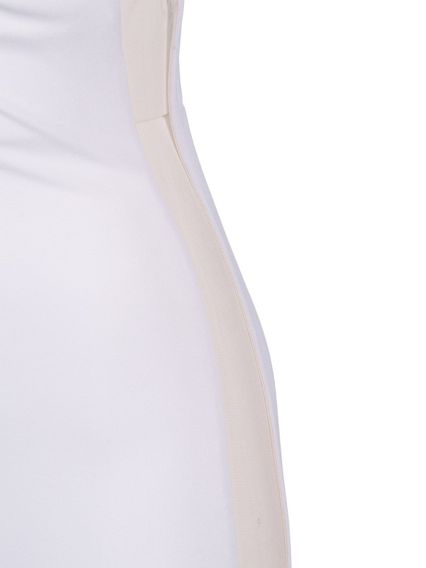 Elisabetta Franchi Asymmetrical Fluid Silhouette Maxi Dress
