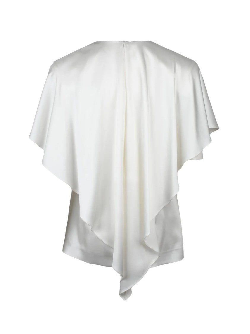 Stella Mccartney Satin Blouse With Zip - White