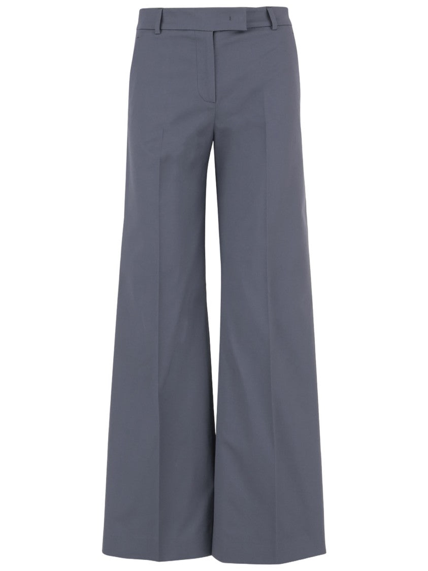 Ql2 Wide-Leg Trousers With Pressed Creases