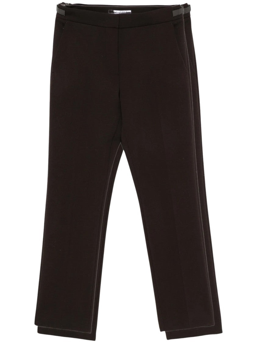 Max Mara Straight-Leg Trousers With Decorative Buckle And Clean Finish