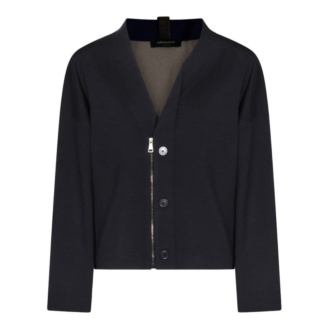 Fabiana Filippi Modern Long-Sleeved Cardigan With Zipper