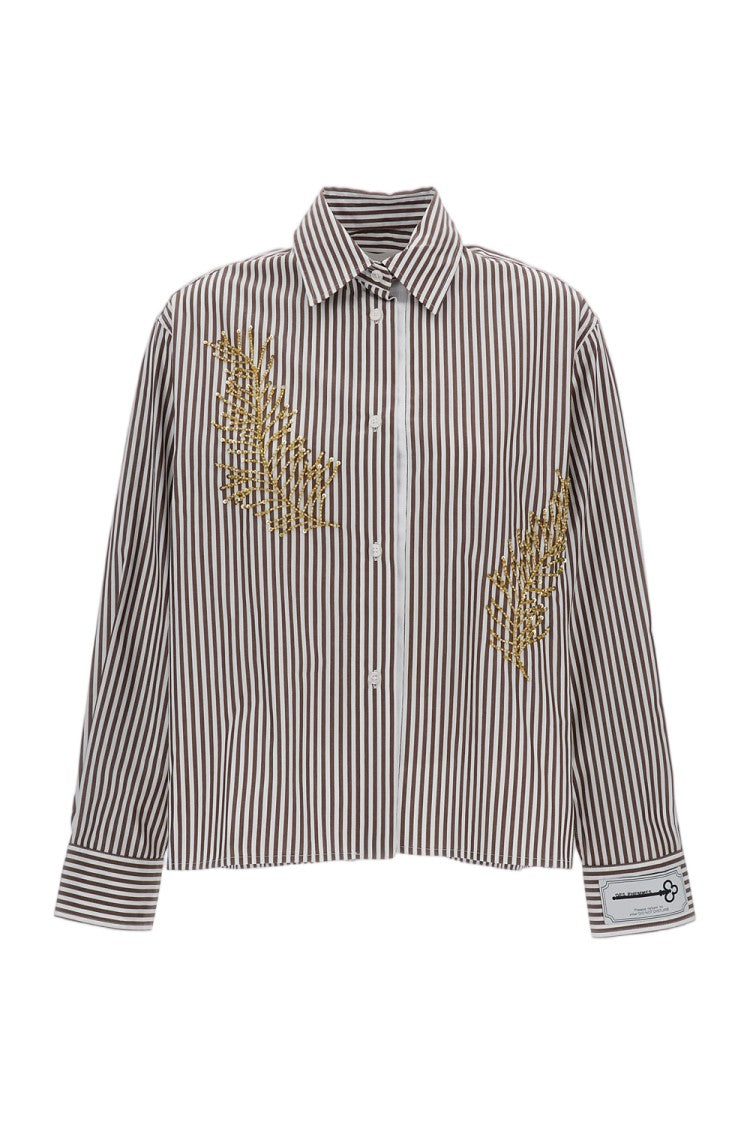 Des Phemmes Striped Beaded Shirt