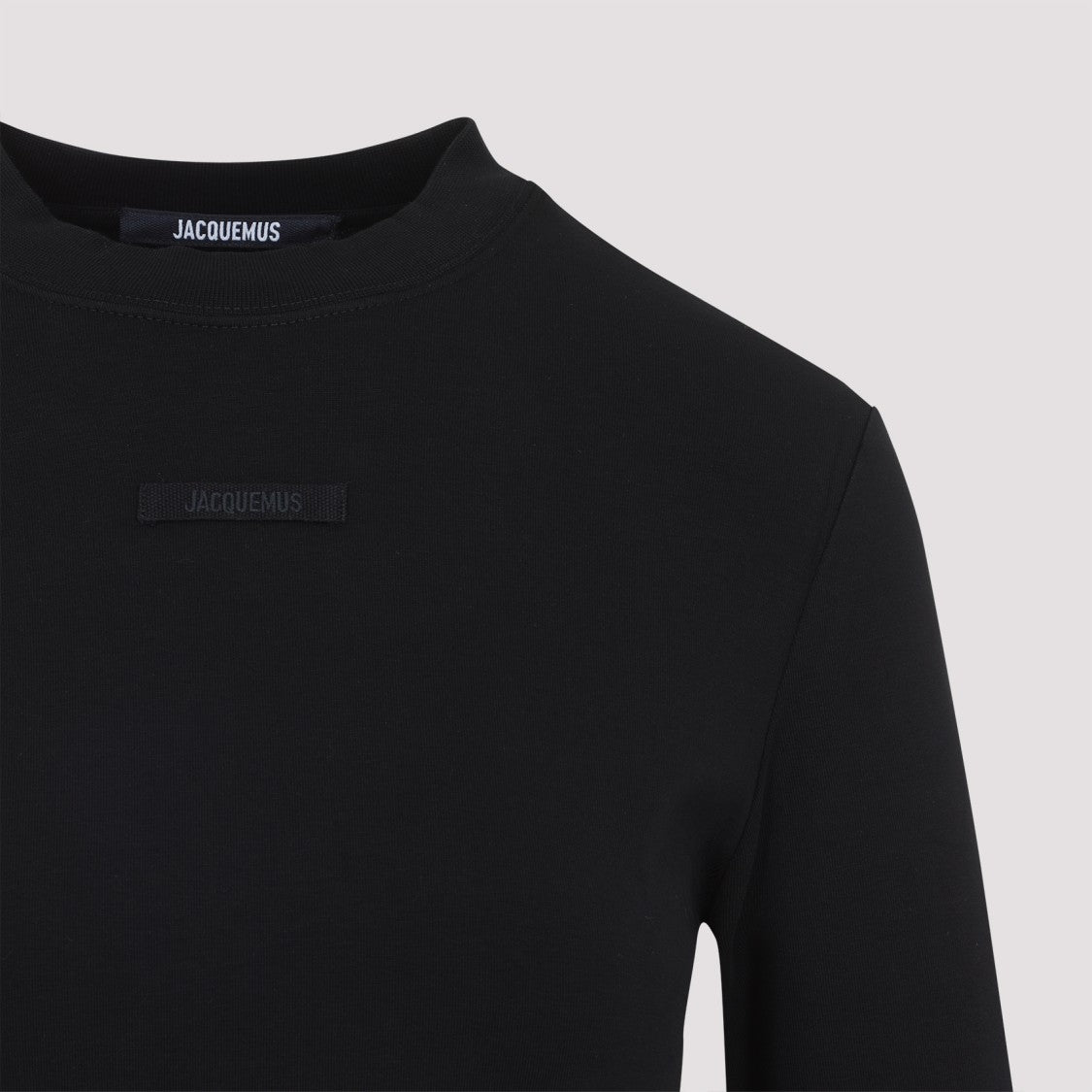 Jacquemus Fitted Black T-Shirt With Long Sleeves