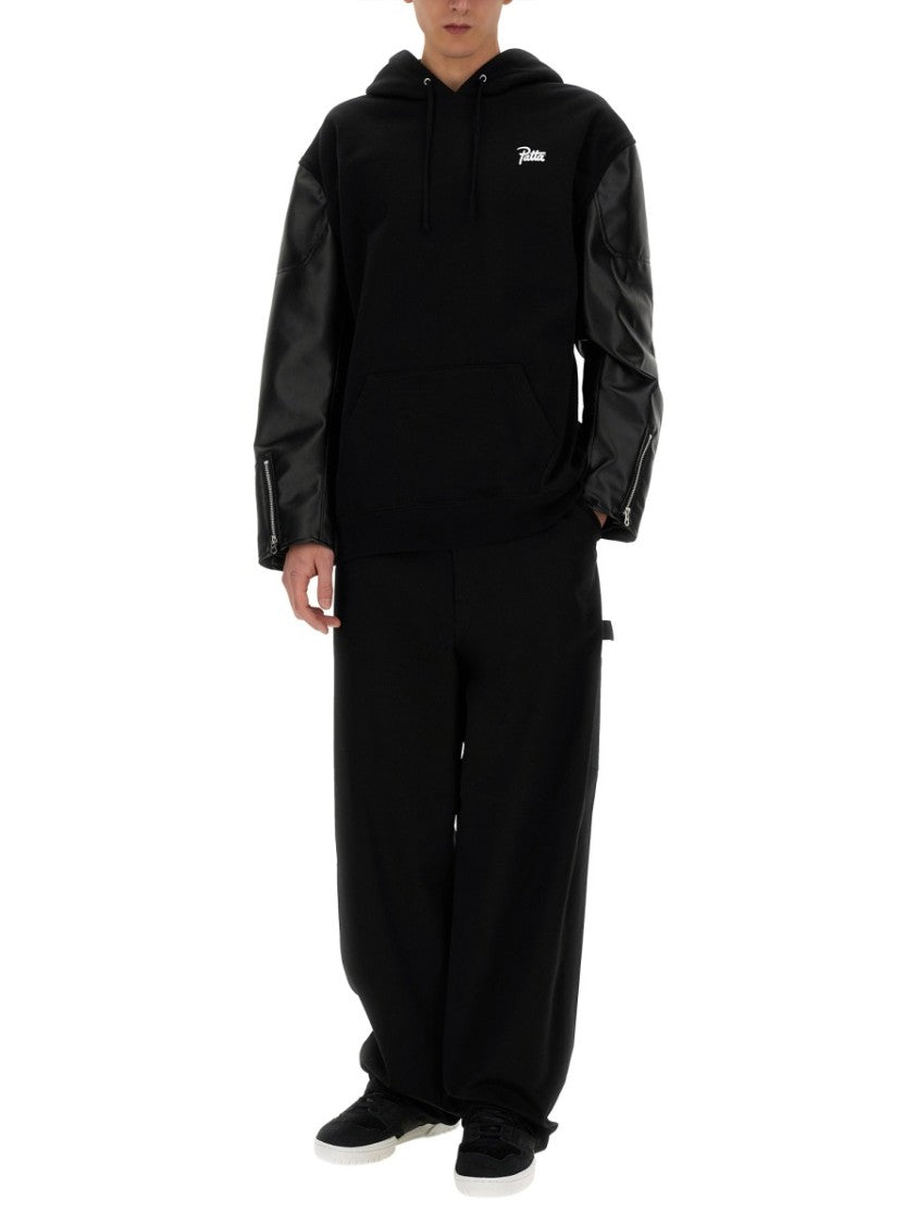 Junya Watanabe Hooded Black Flap Sweatshirt