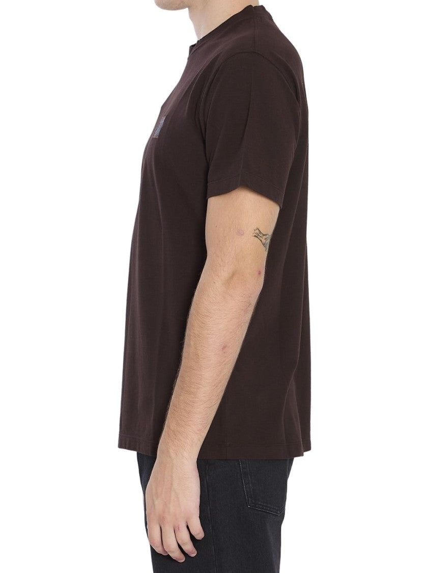 Stone Island Dark Brown Crepe Cotton Jersey T-Shirt