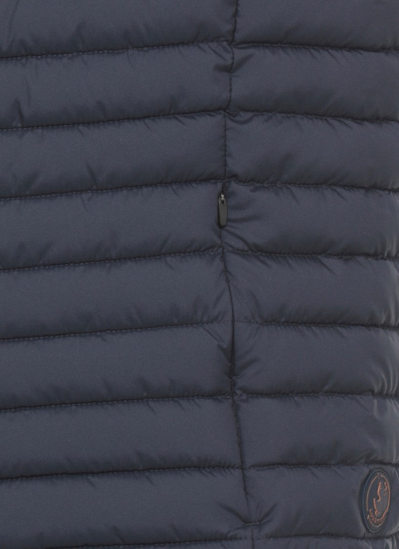Save The Duck Blue Dave Padded Quilted Sleeveless Vest