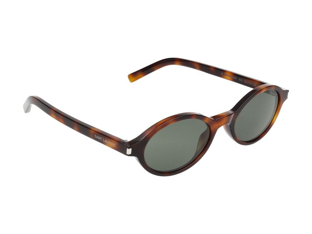 Saint Laurent Havana Round Tortoiseshell Acetate Sunglasses