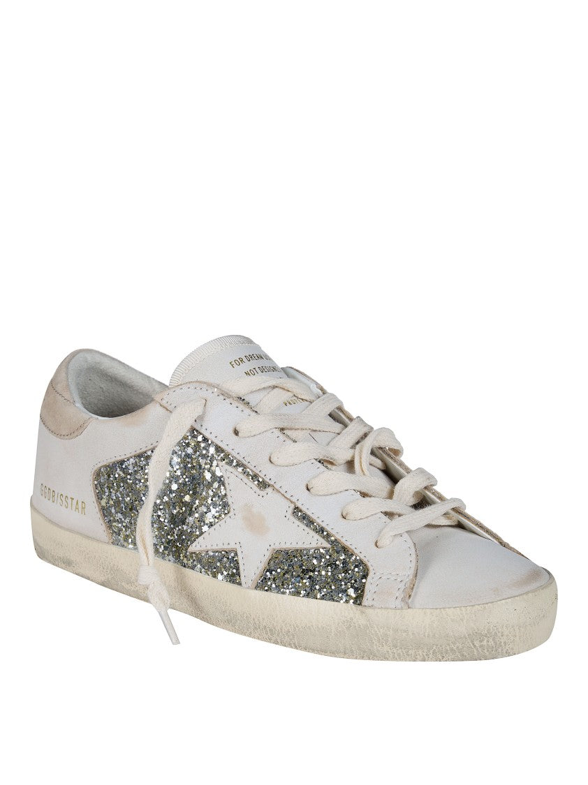 Golden Goose Super Star Glitter Leather Upper Suede Sneakers