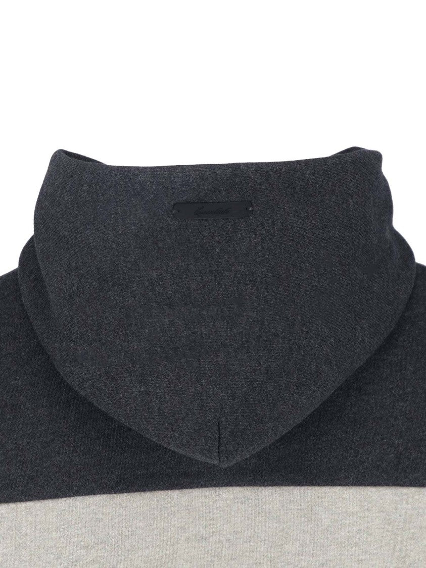 Fear Of God Essentials Dark Grey Cotton Contrast Logo Hoodie