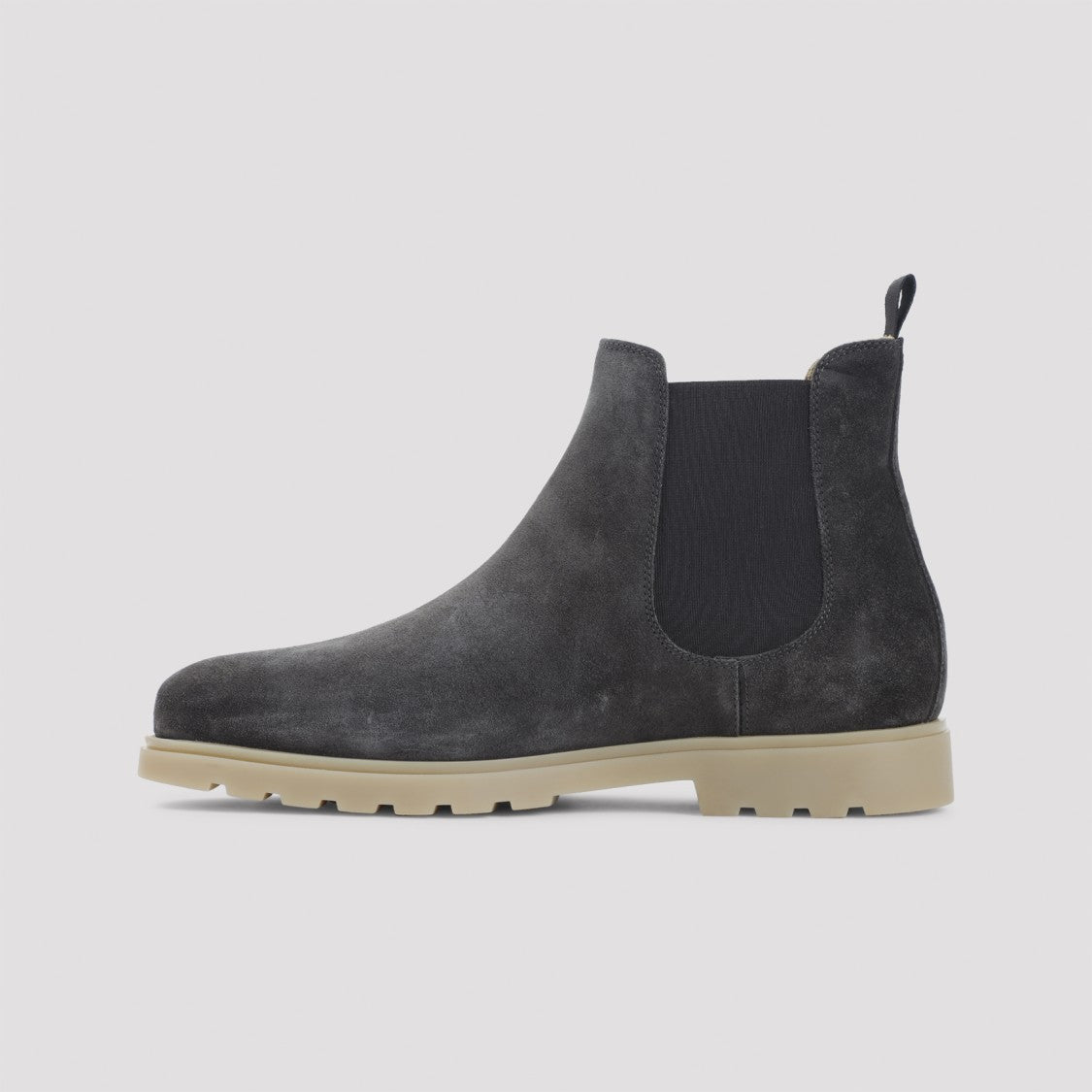 Kiton Dark Brown Suede Calf Leather Ankle Boots