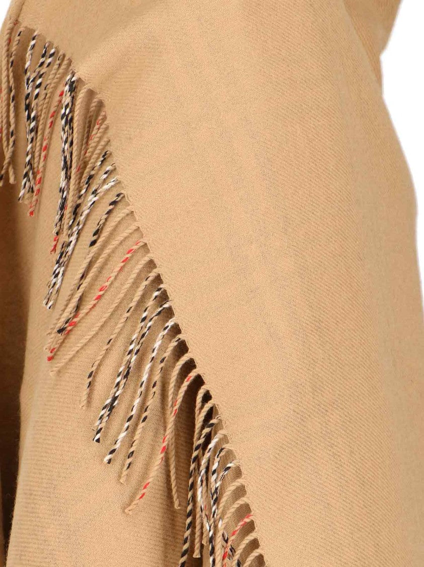 Burberry Reversible Merino Wool Mantle With Asymmetrical Hem