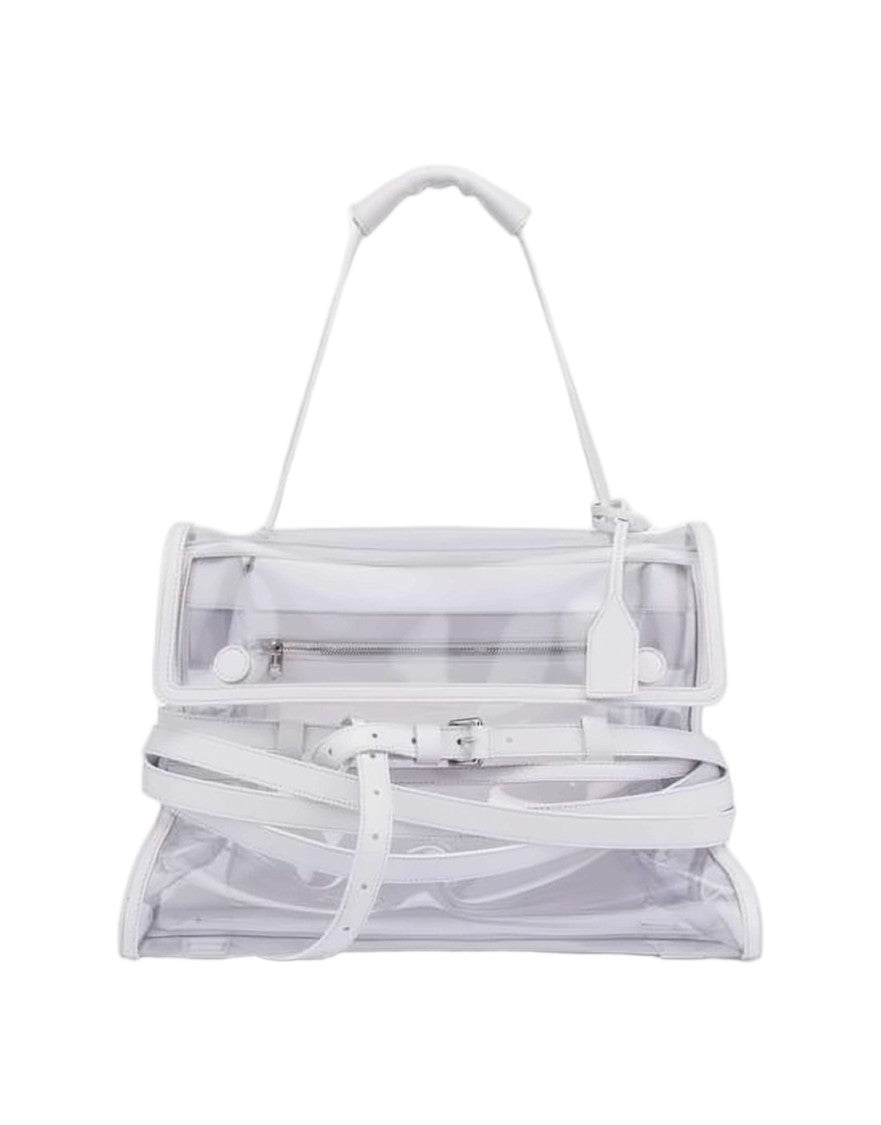 Moschino Transparent Tote Bag With Structured Design