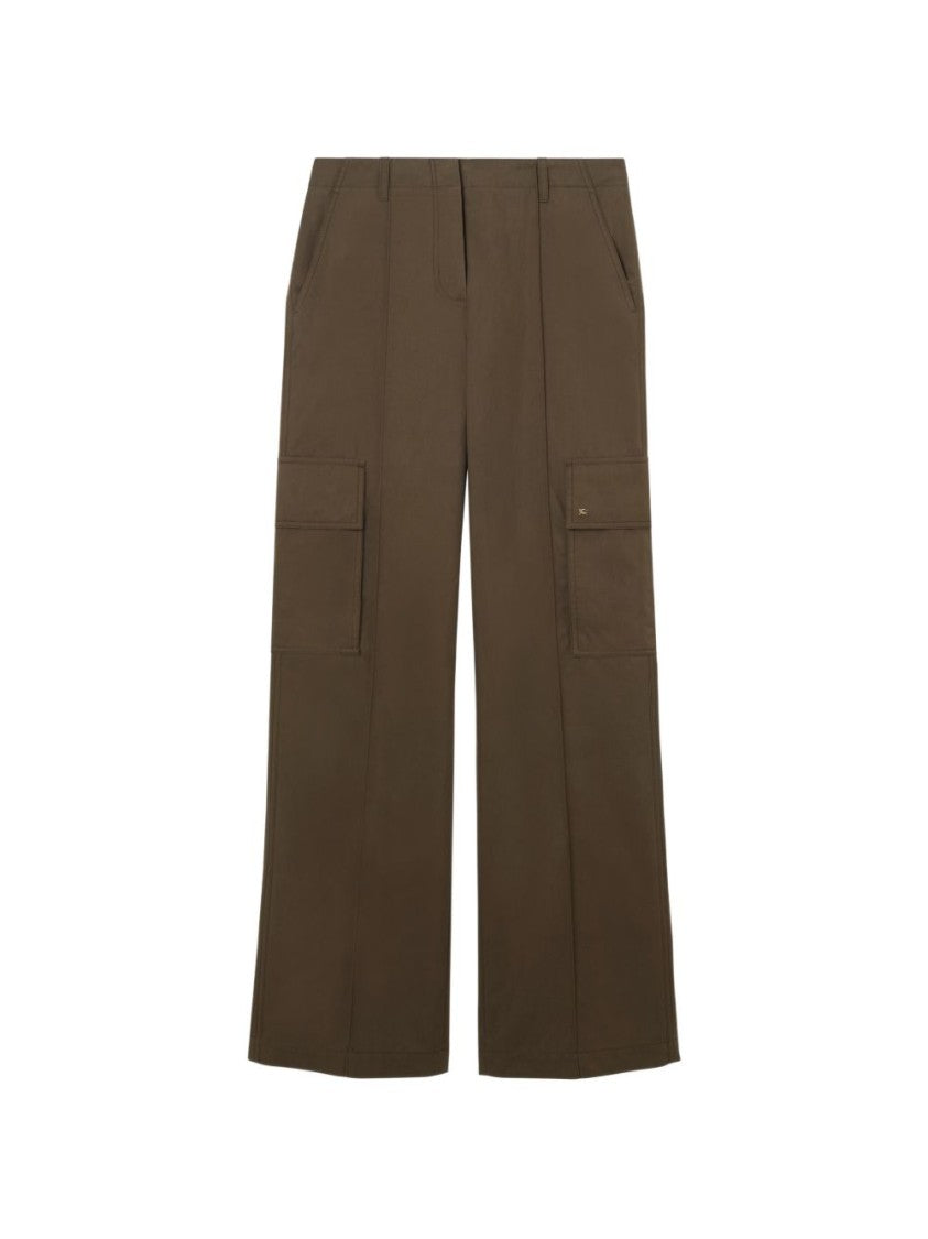Burberry Gabardine Cargo Trousers With Multiple Pockets And Classic Fit