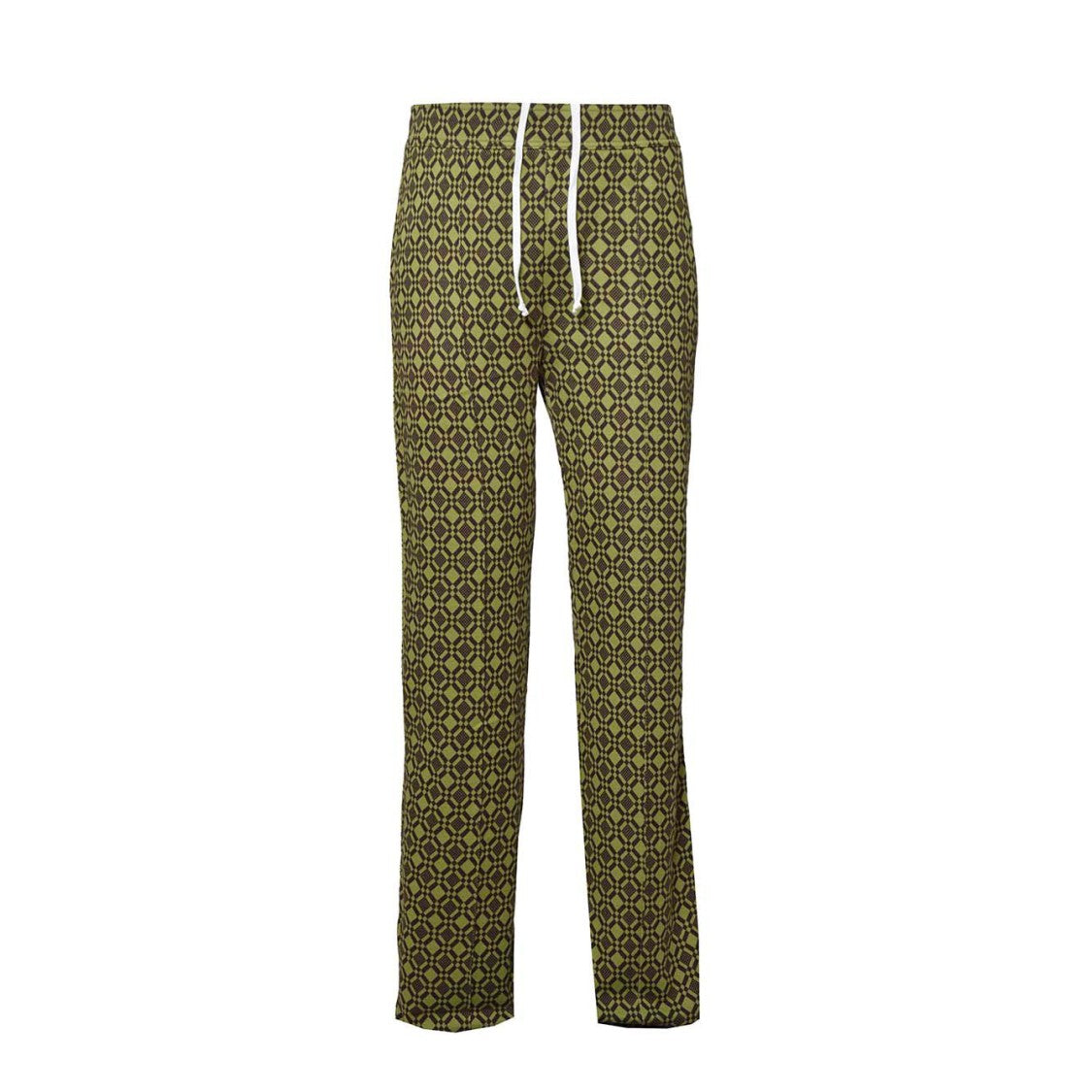 Wales Bonner Power Sports Pants In Olive Green Jacquard Cotton
