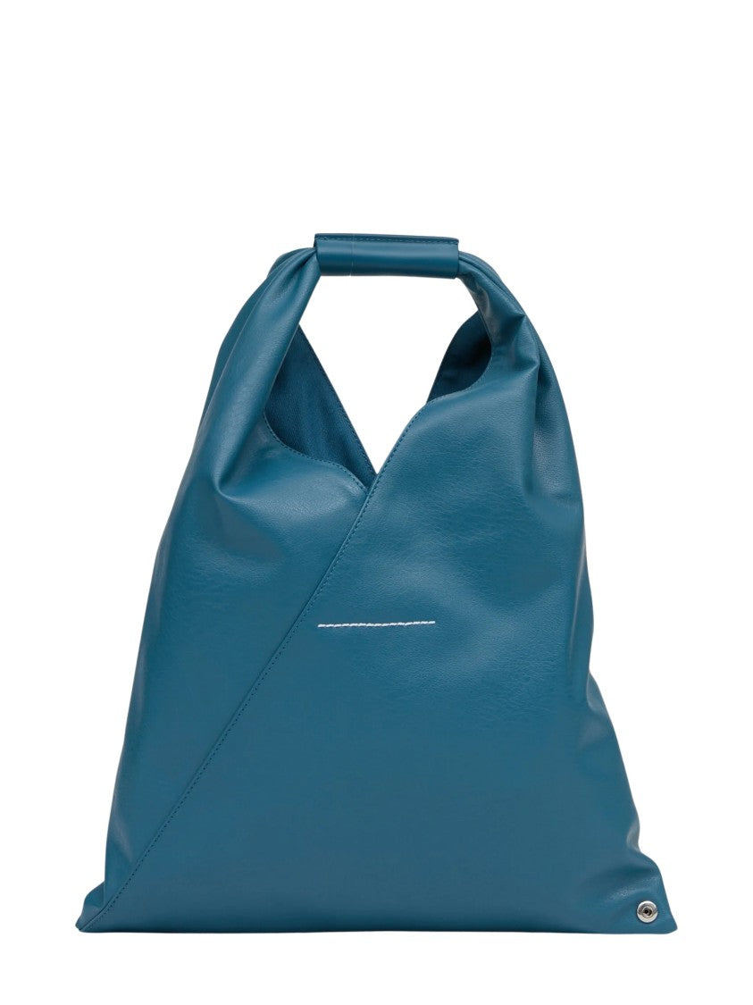 Mm6 By Maison Margiela Blue Japanese Triangular Leather Handbag