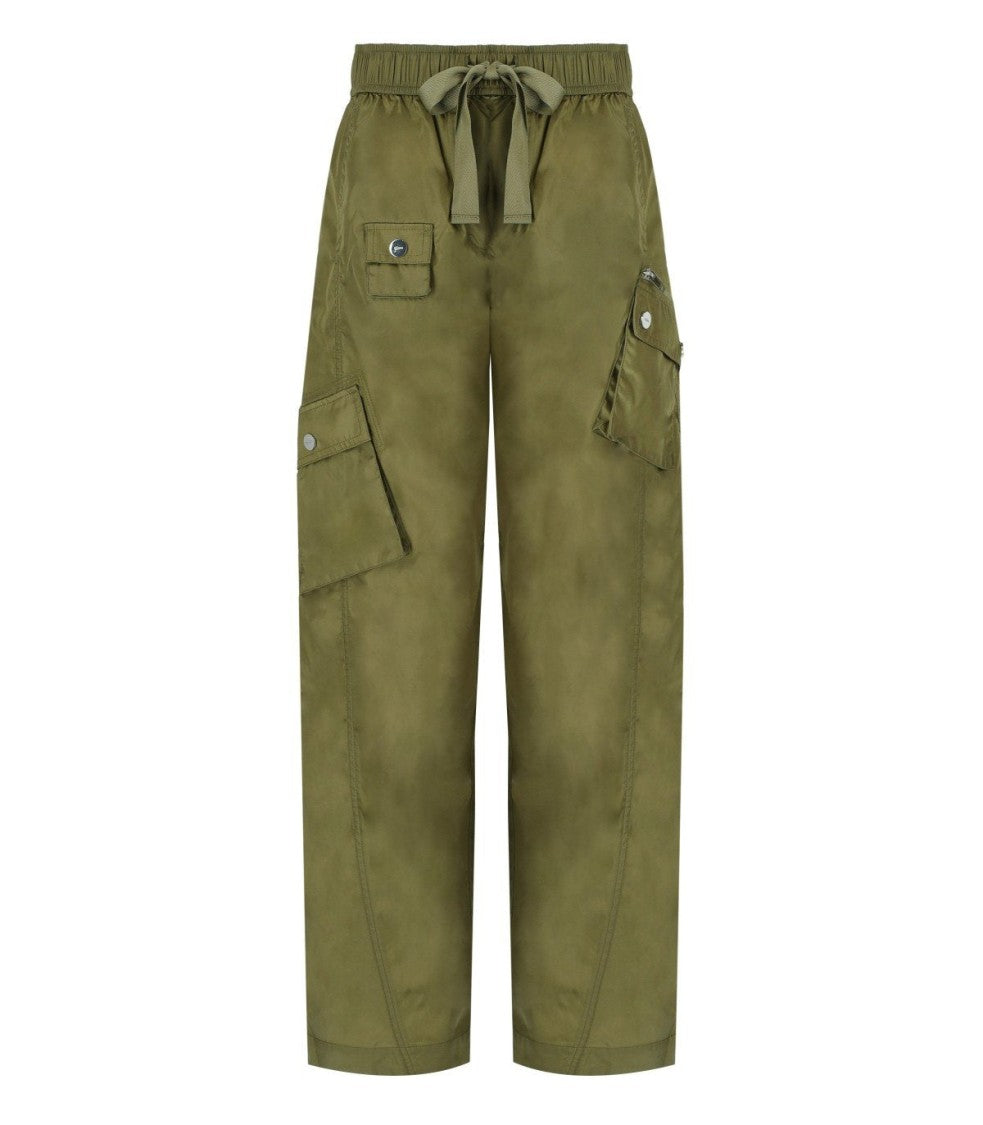 Ganni Duchesse Green Pants