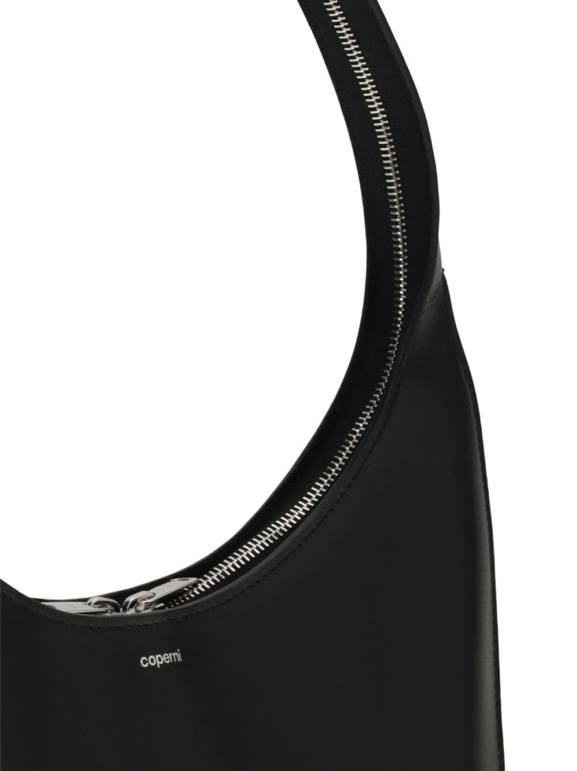 Coperni Shoulder Bag In Soft Black Leather