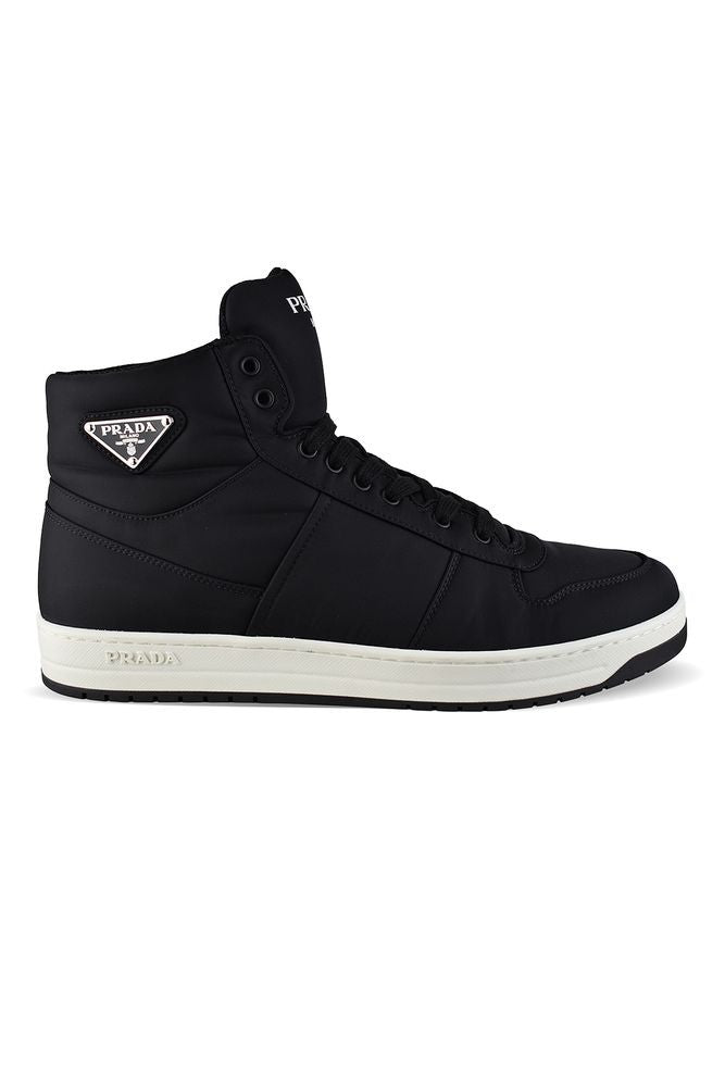 Prada High-Top Sneakers In Smooth Black Nylon
