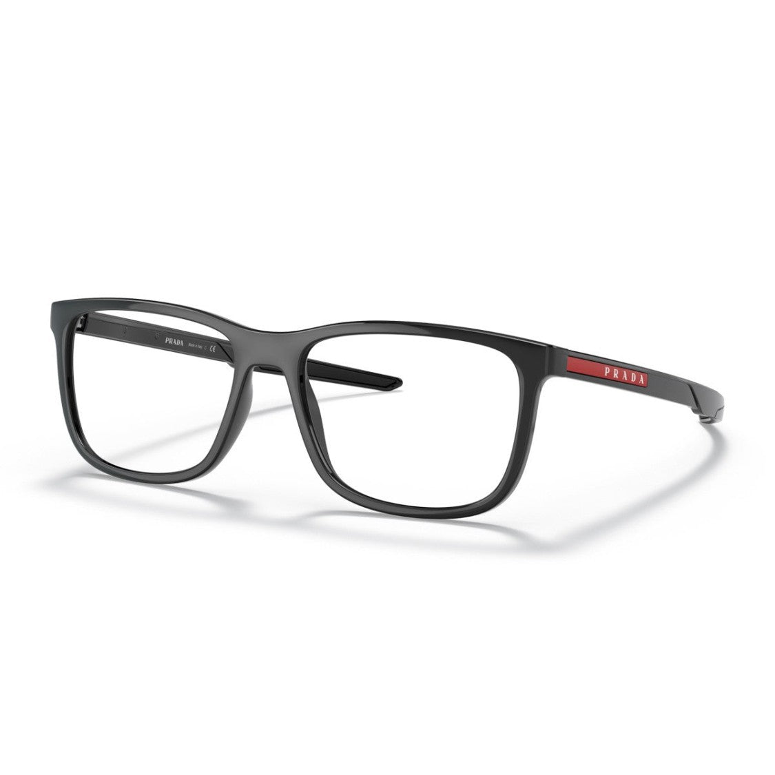 Prada Linea Rossa Black Ps 07Ov Fabric Rectangular Sunglasses