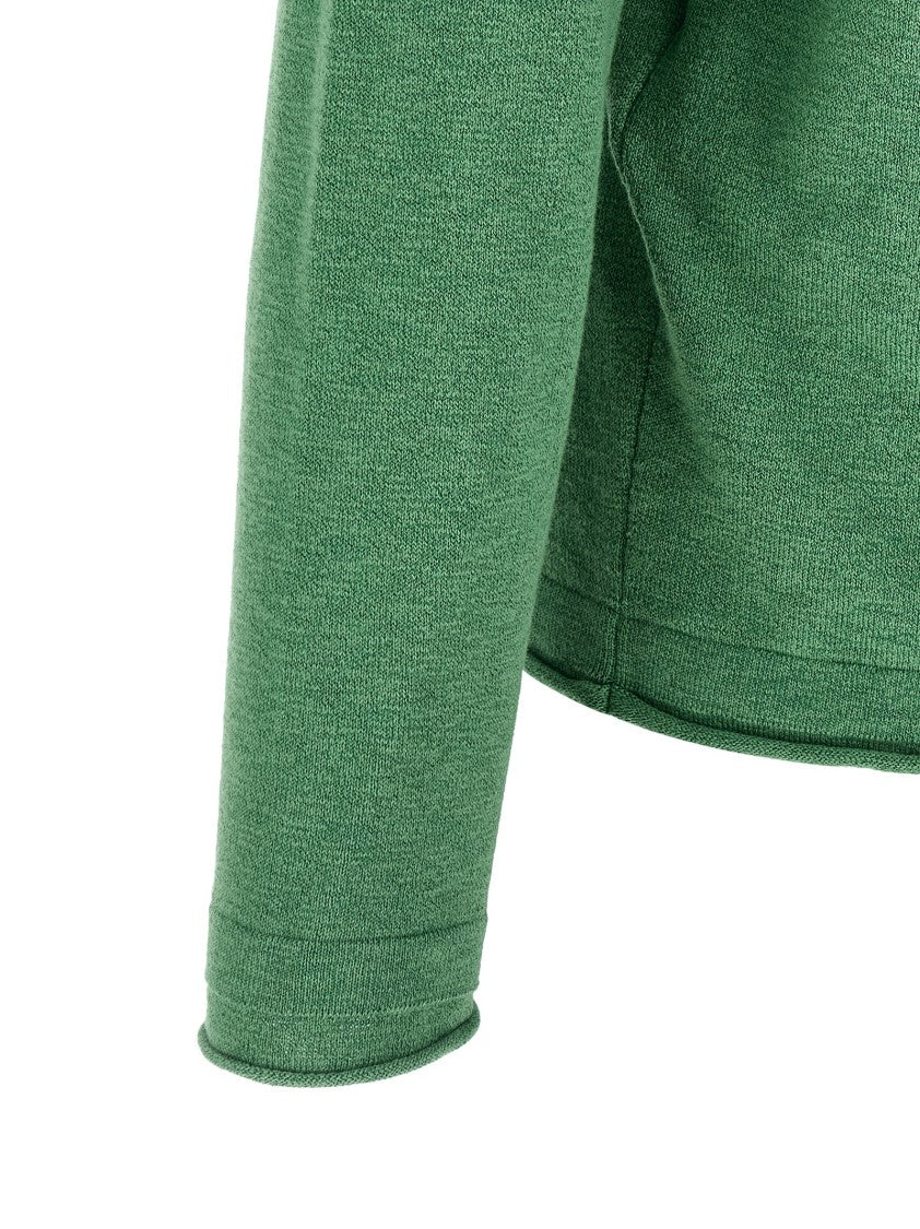 Stone Island Crew Neck Green Knit Sweater