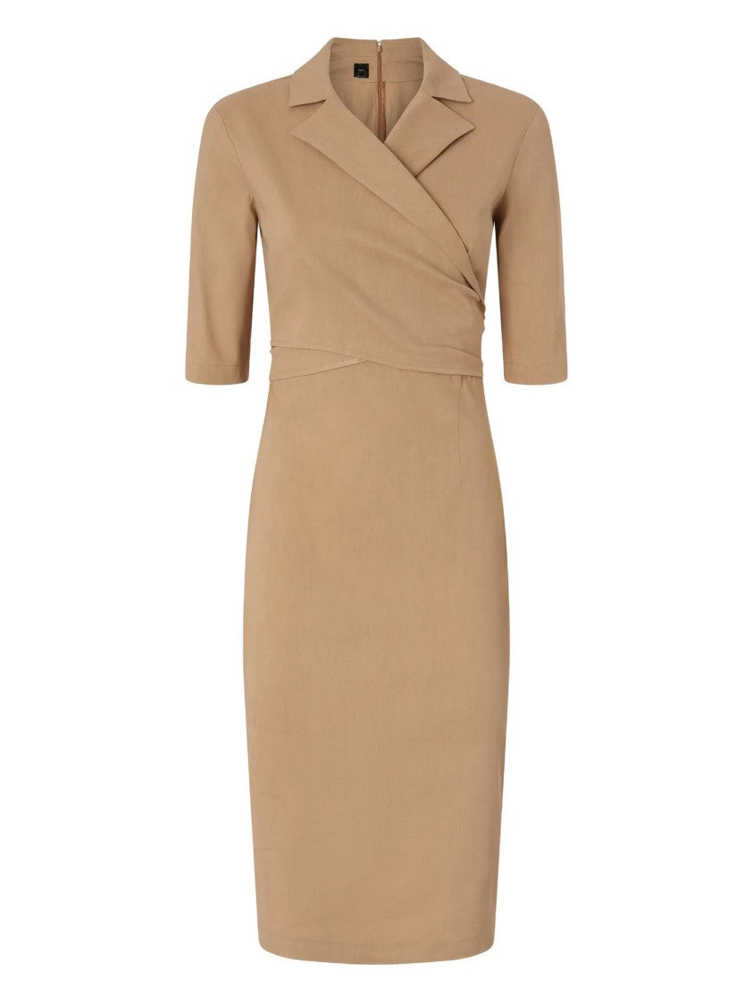 Pinko Tailored Bow Tie Midi Dress
