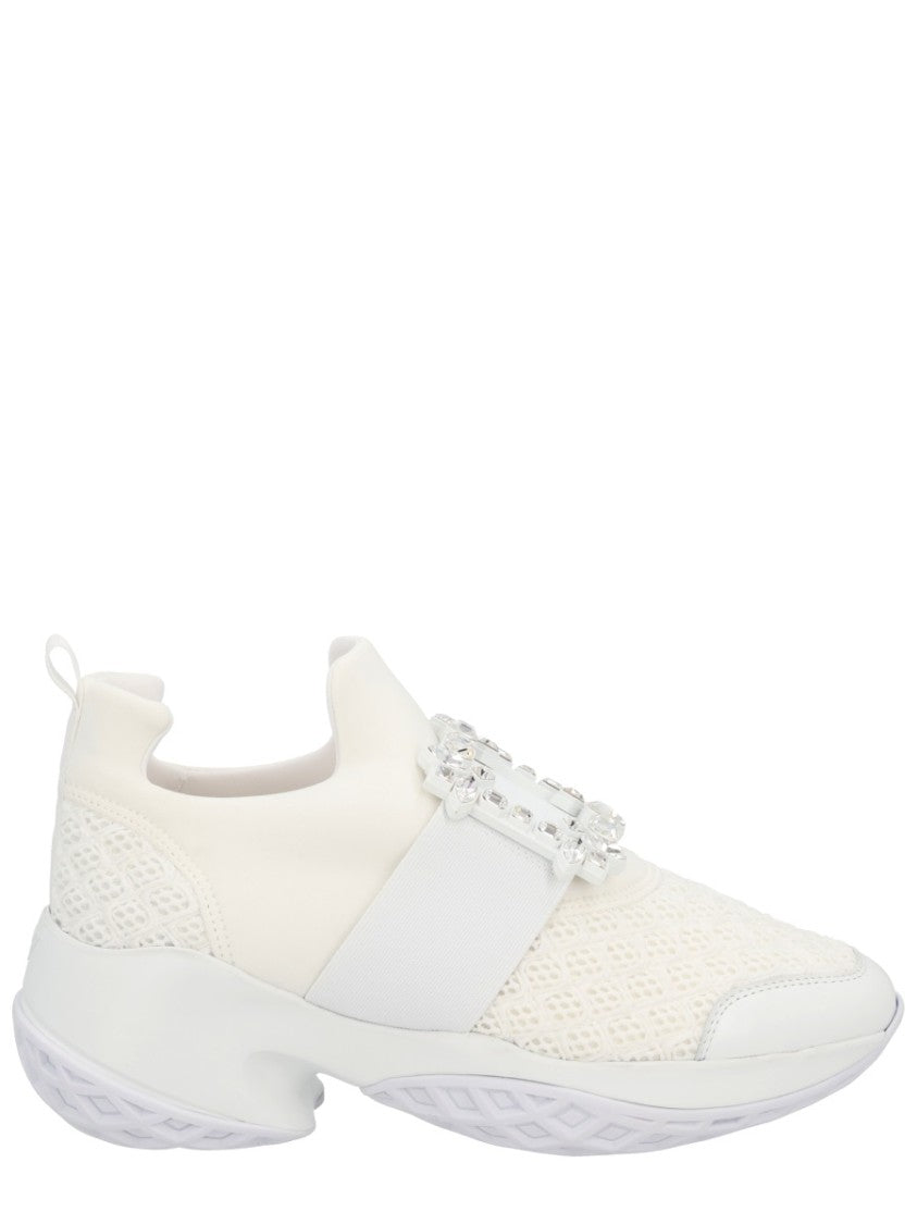 Roger Vivier Viv'run Woven Canvas Sneakers