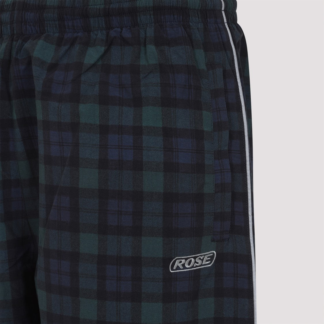 Martine Rose Relaxed Fit Plaid Trousers With Elastic Waistband