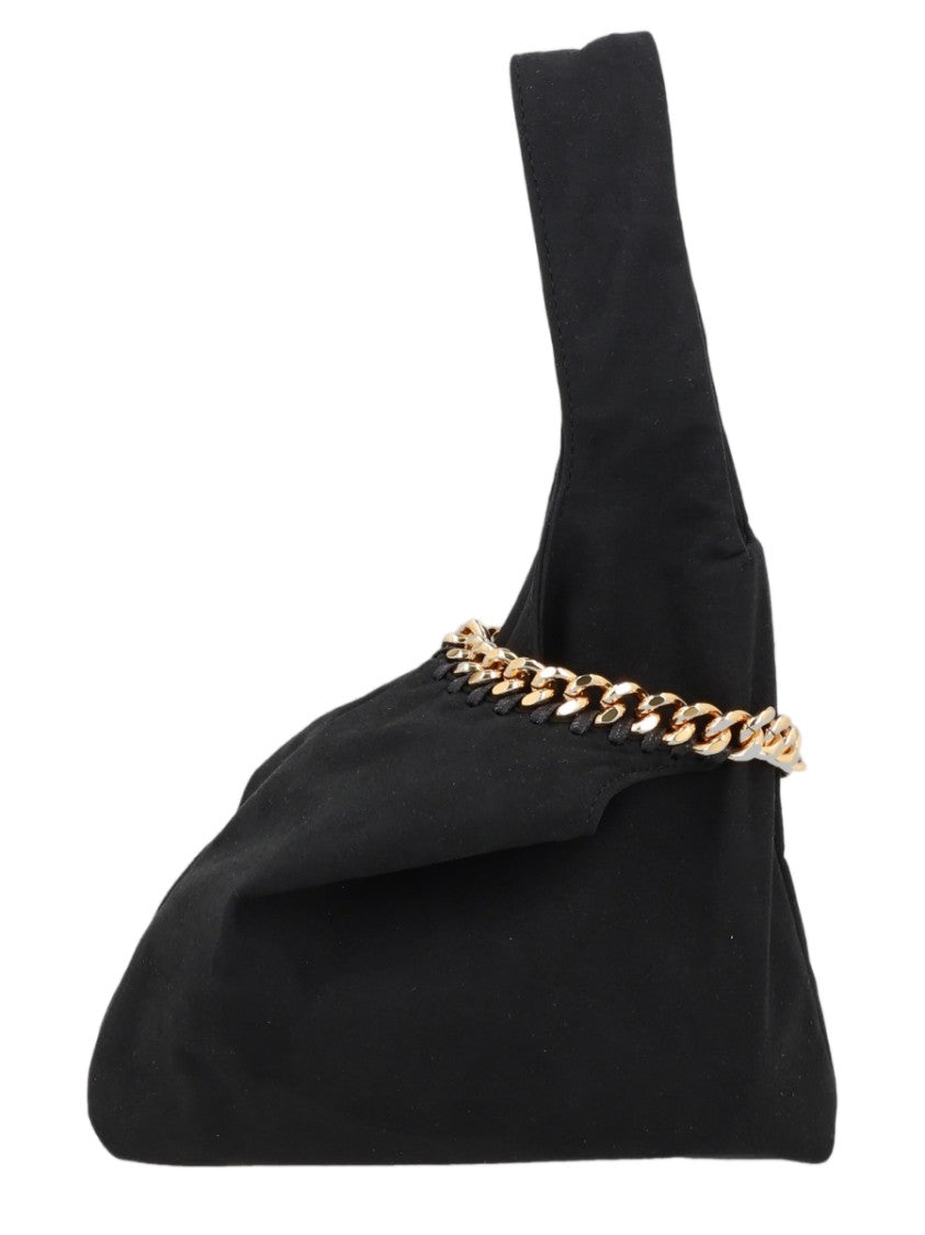 Stella Mccartney Wrist Bag With Bold Gold-Chain Detail