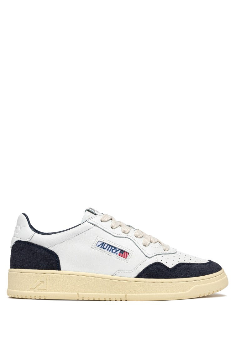 Autry Blue Medalist Suede Leather Sneakers