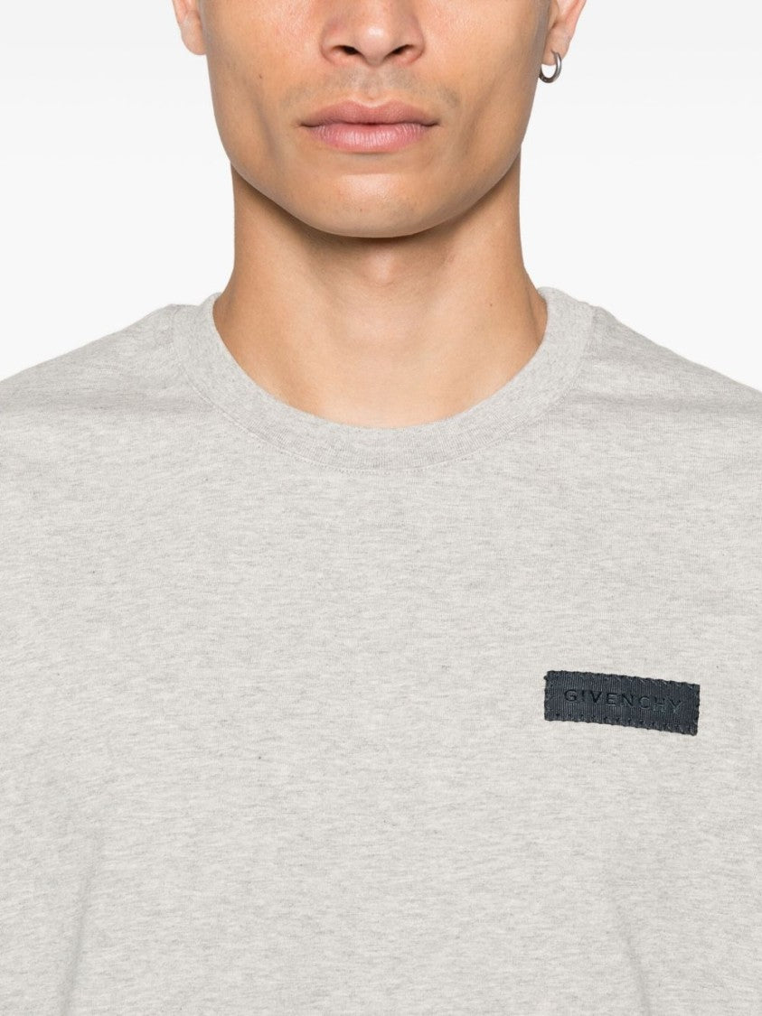 Givenchy Grey T-Shirt With Subtle Logo Patch