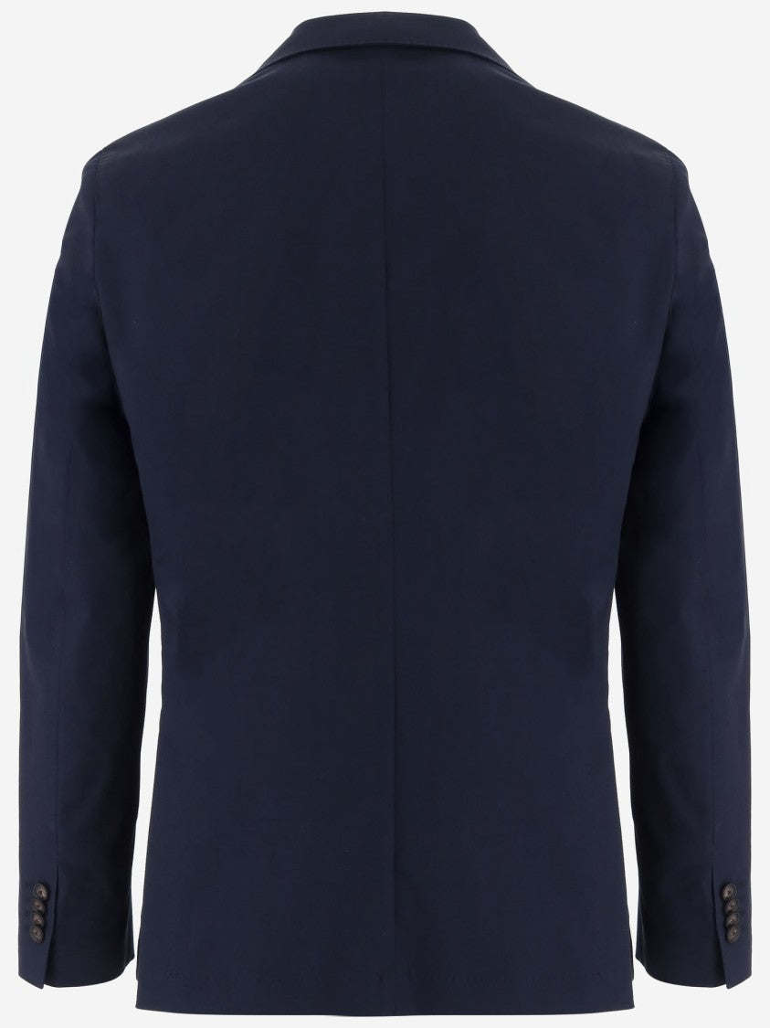 Hugo Boss Dark Blue Tailored Stretch Cotton Blazer