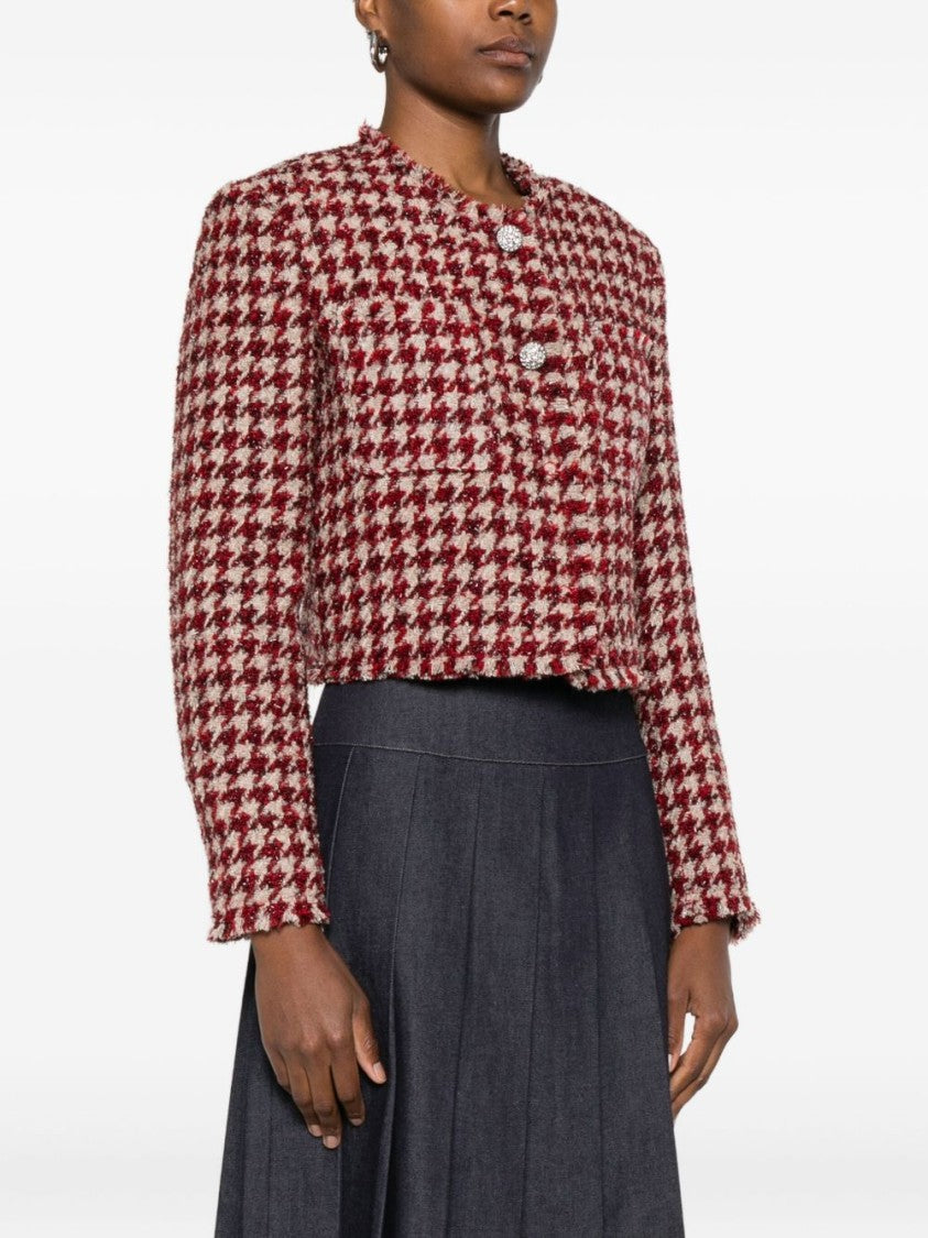 Liu Jo Cropped Houndstooth Jacket