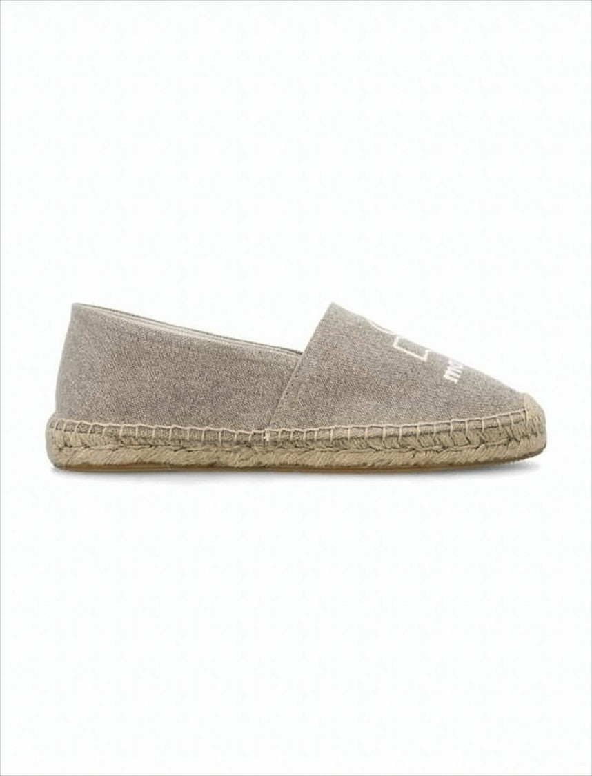 Isabel Marant Natural Beige Canvas Slip-On Espadrille Sneakers
