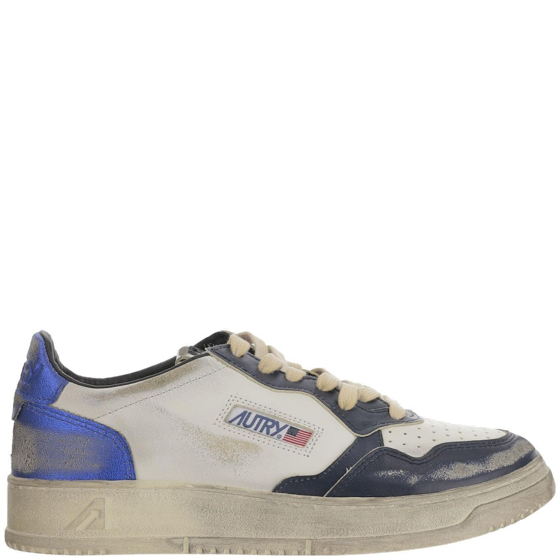 Autry Colorblock Low-Top Sneakers With Lace-Up Front And Signature Details