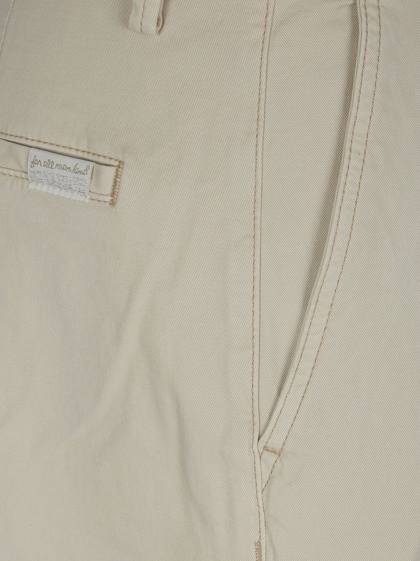 7 For All Mankind High-Waisted Wide Trousers With Front Pleats And Structured Fit