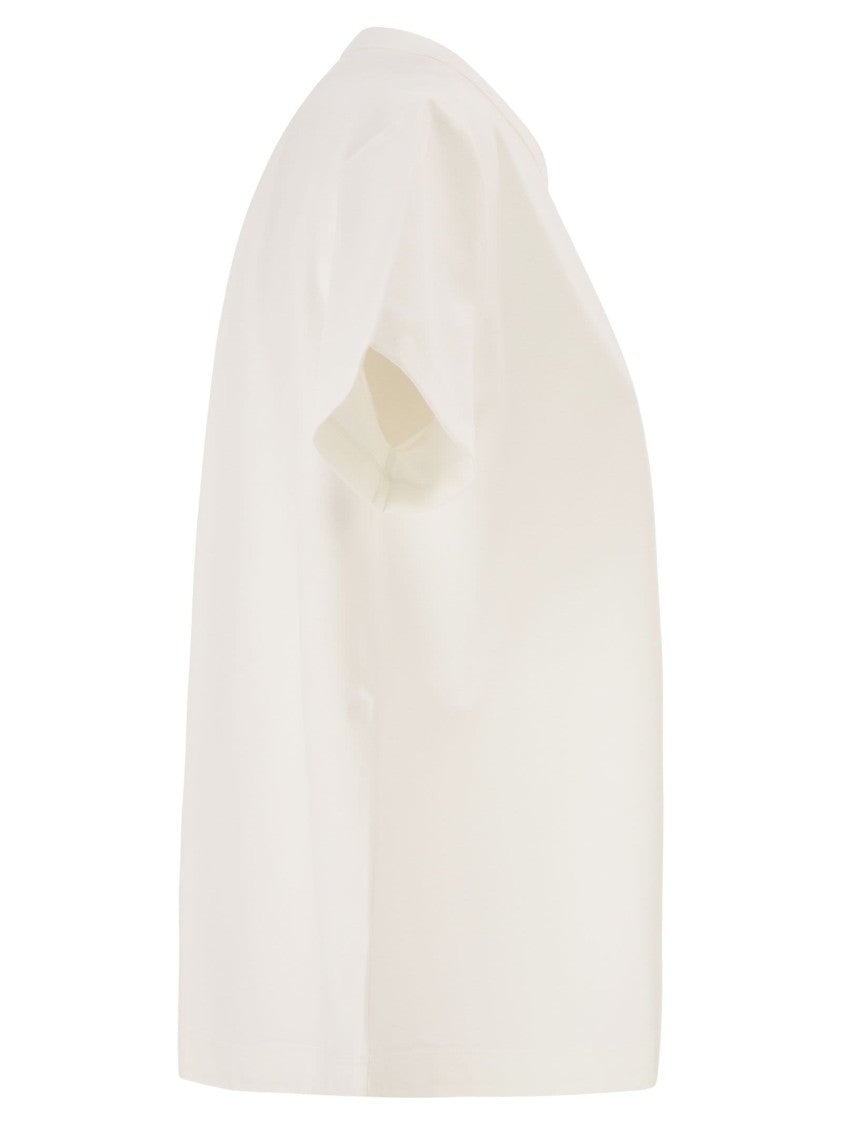 Fabiana Filippi Oversized T-Shirt In Milan Jersey With Pocket