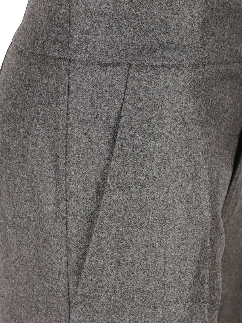 Sa Su Phi Classic Tailored Grey Trousers With Polished Texture