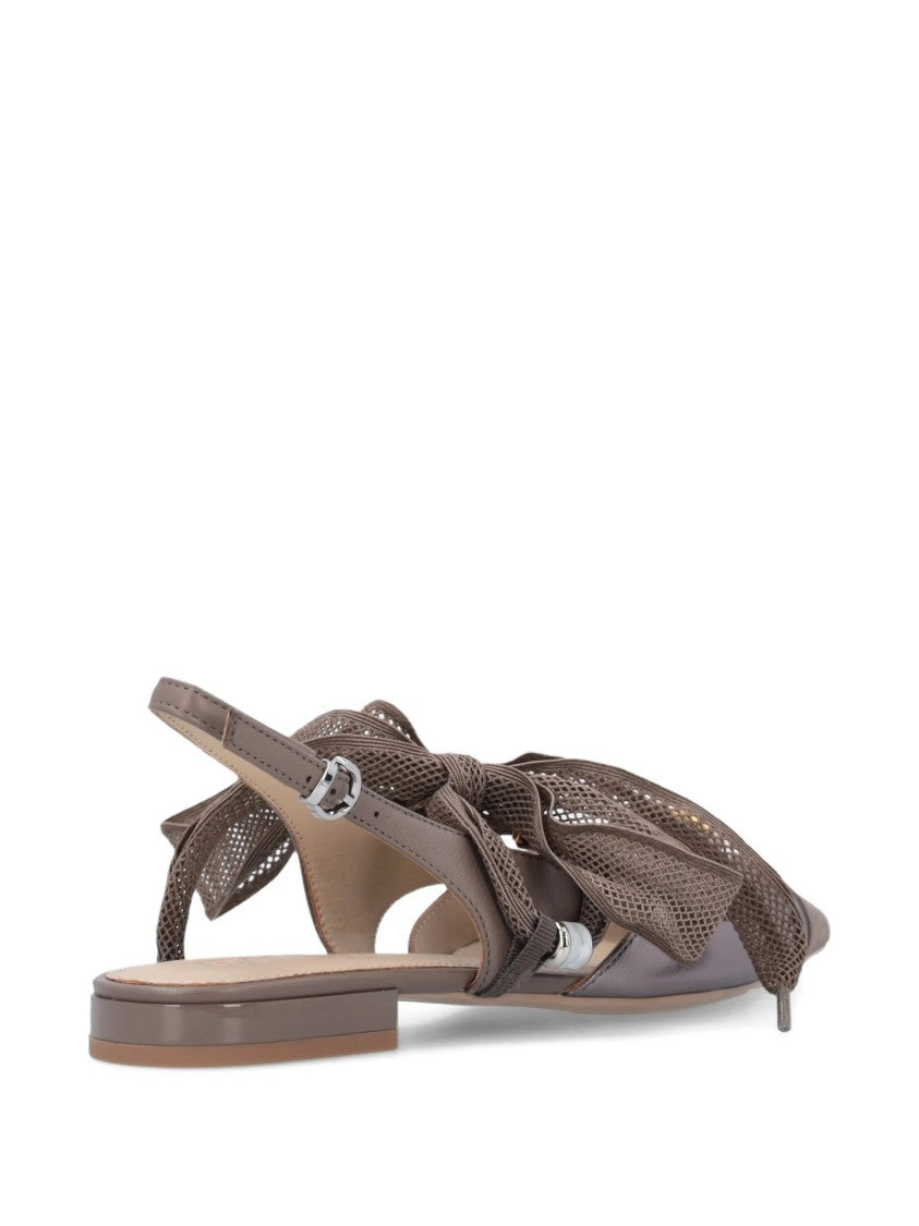 Pinko Gianira 30 Suede/Mesh Slingback Ballerinas