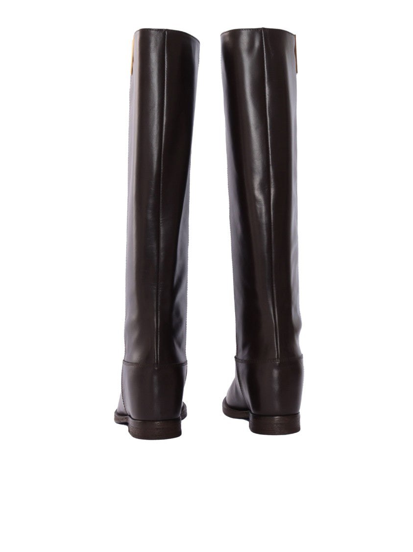 Via Roma 15 Pointed Toe Premium Leather Boots