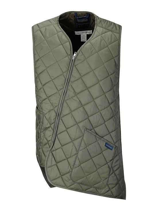 Comme Des Garçons Asymmetrical Front Zipper Quilted Vest With Diamond Pattern