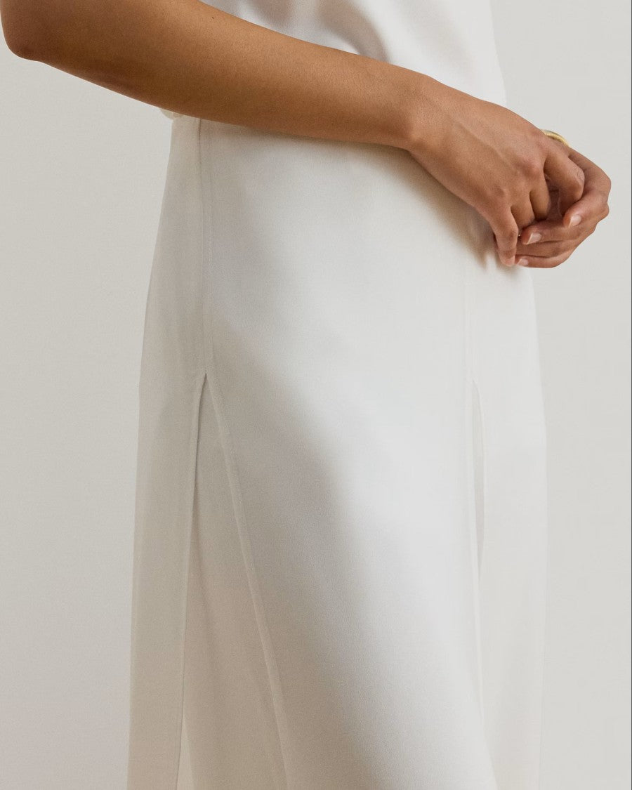 Lauren Ralph Lauren White Paski Flat Front Trousers