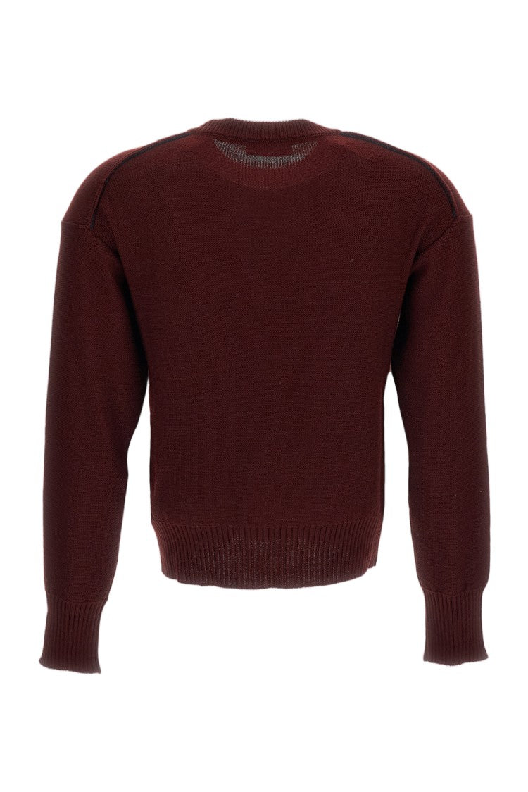 Erdem Cropped Crewneck Sweater With Jacquard Floral Motifs
