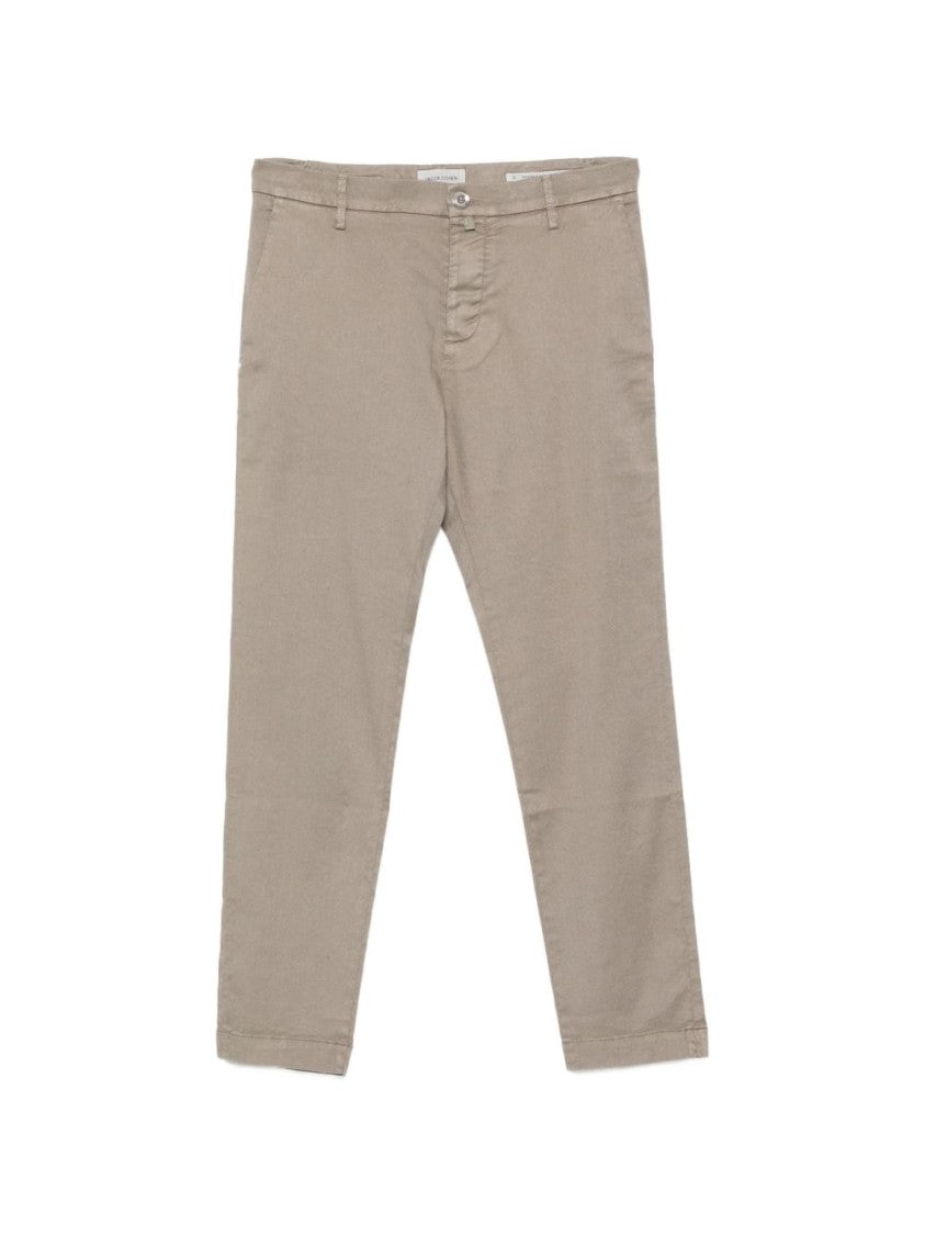 Jacob Cohen Button Fly Straight-Leg Pants With Tailored Finish