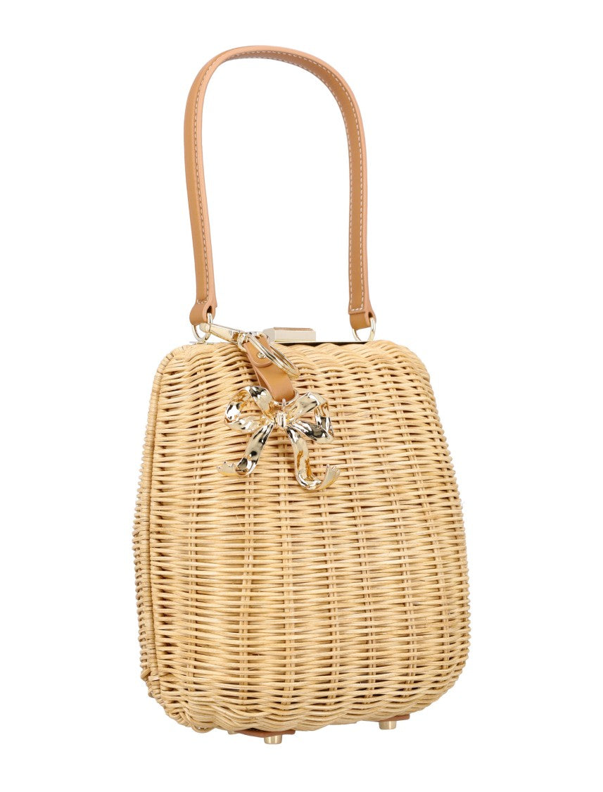 Self-Portrait Structured Rattan Bag