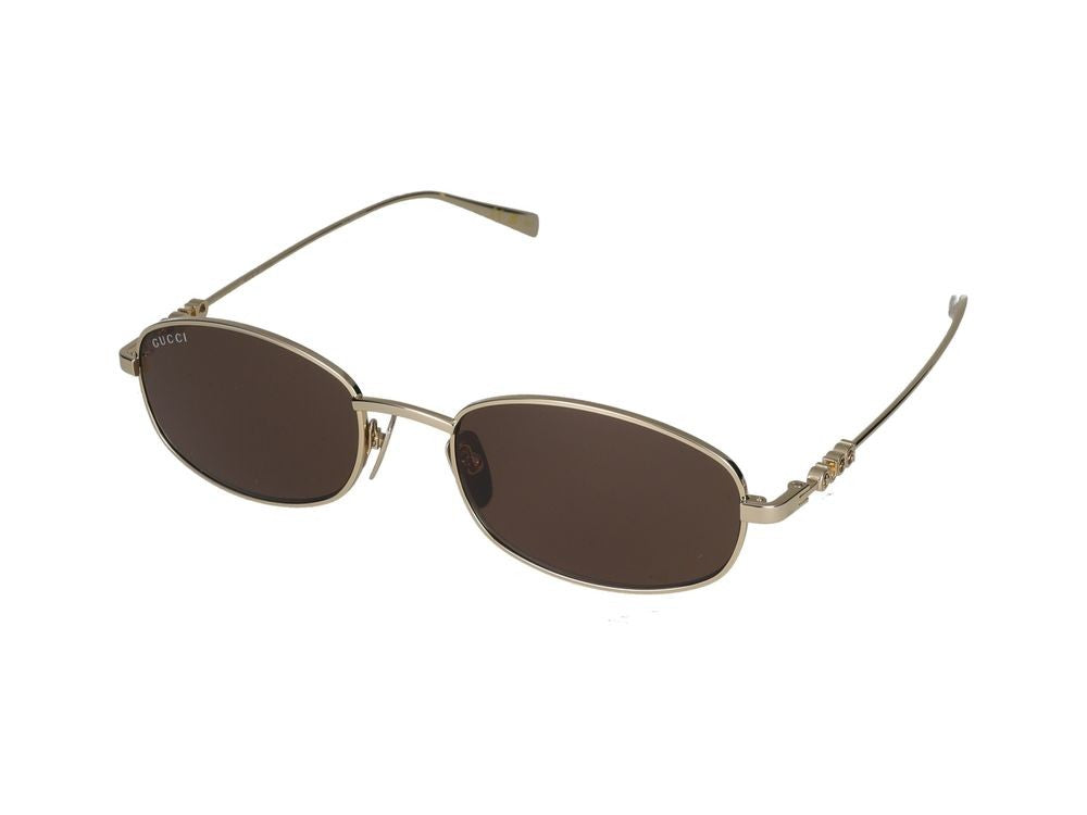 Gucci Gold Gold Metal Frame Sunglasses