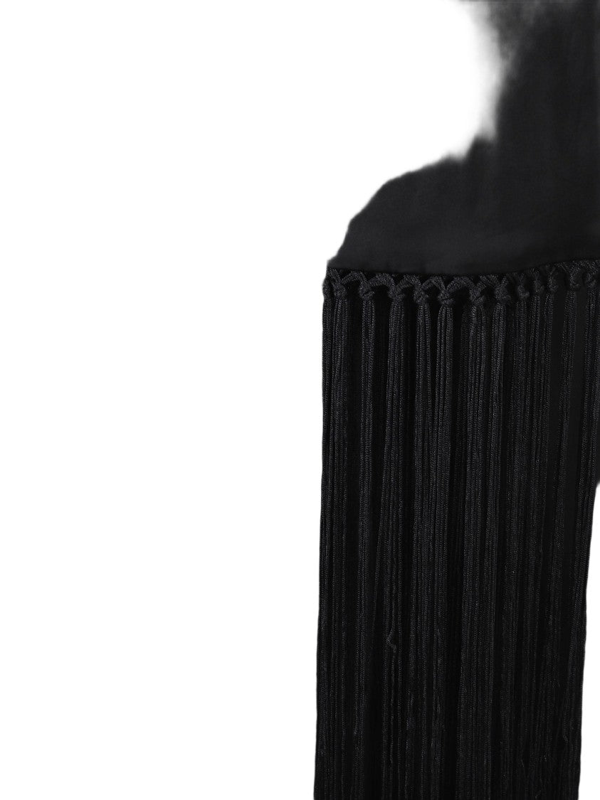 Acne Studios Asymmetrical Midi Dress With Draped Necktie