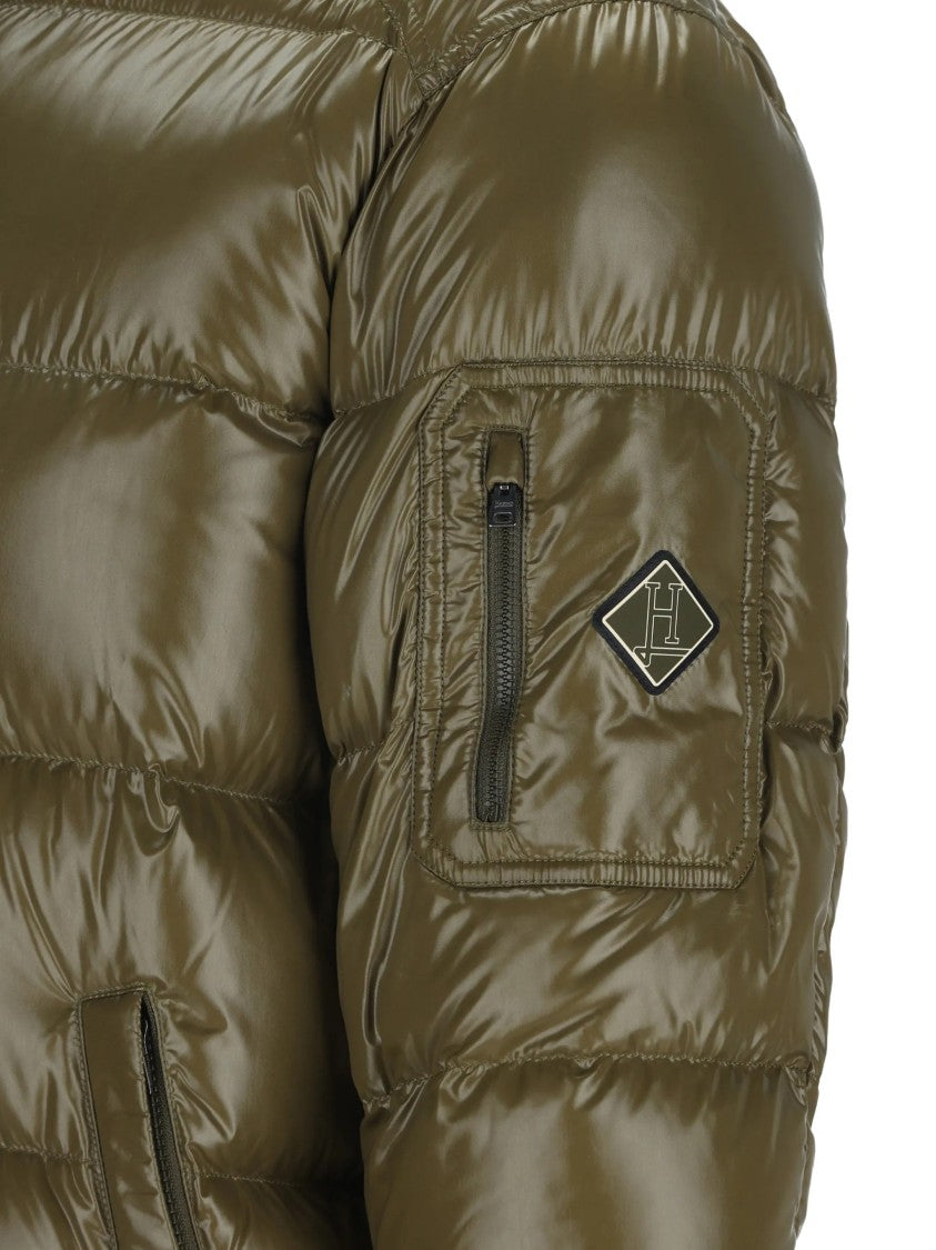 Herno Glossy Hooded Quilted Down Jacket